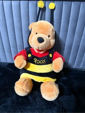 Disney Winnie the Pooh Bee Costume Plush Stuffed Bear Gold Wings Toy